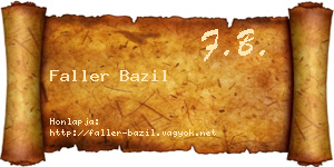 Faller Bazil névjegykártya